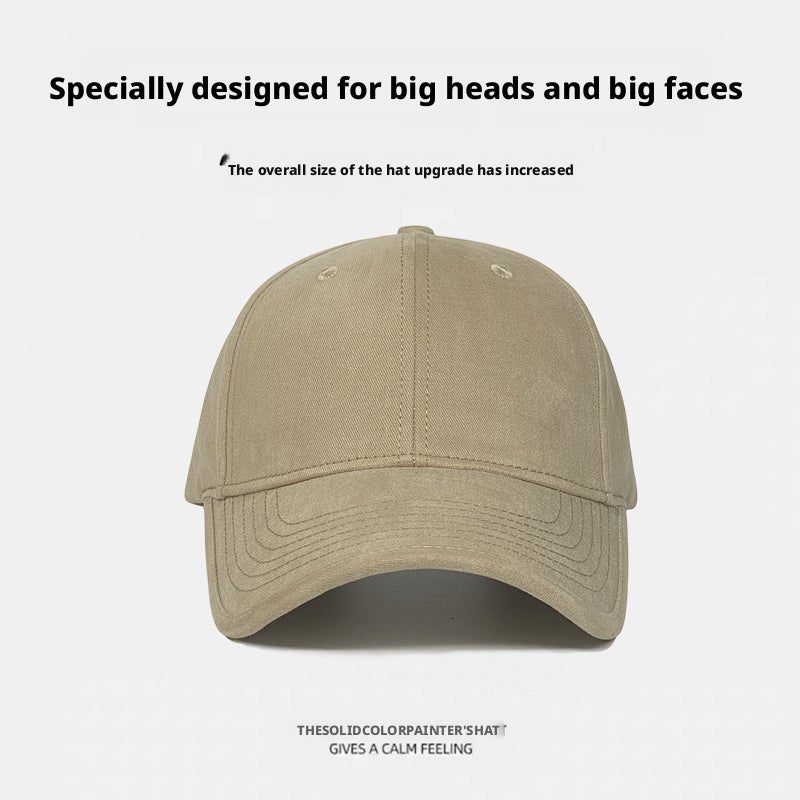 Large Head Structured Baseball Cap, Wide Brim, Adjustable, Unisex - Image 4