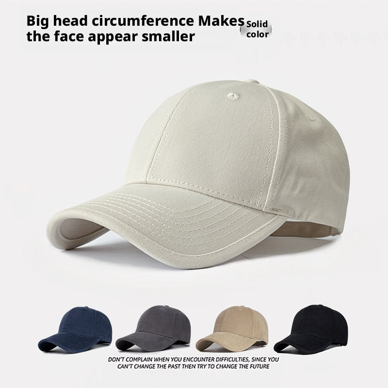 Large Head Structured Baseball Cap, Wide Brim, Adjustable, Unisex - Image 3