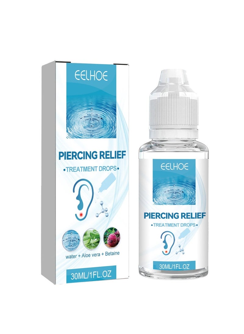 EELHOE Piercing Aftercare Spray, Solution to Shrink Piercing Bumps, Saline Cleaning Solution, Piercing Cleaner, Suitable for Ears, Nose, Tongue, Navel Piercings, Cleansing Treatment, Soothing Mist 30ml - Image 1