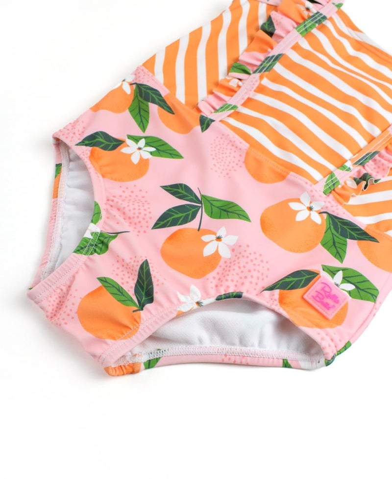 RuffleButts Orange You The Sweetest Pinafore One Piece - 5 - Image 4