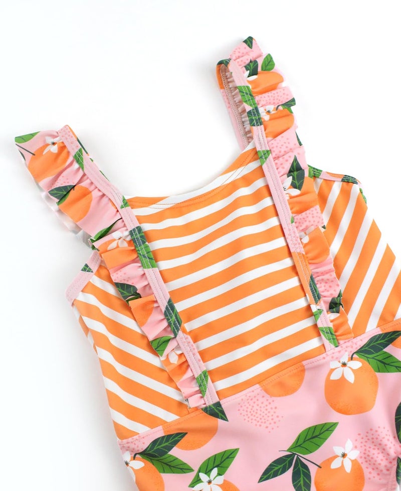 RuffleButts Orange You The Sweetest Pinafore One Piece - 5 - Image 2