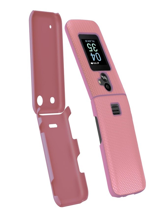 Mocotto for TCL Flip 3 Phone case with Screen Protector Slim Hard Shell Protector Cover for T435 (2024) (TCL Flip 3,Rose Gold) - Image 5
