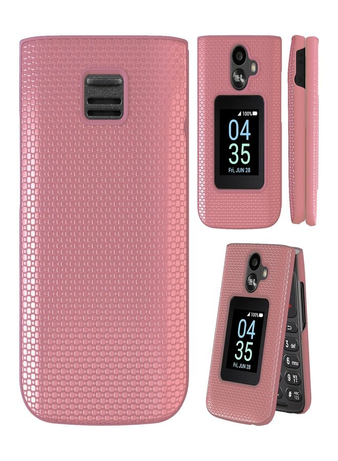 Mocotto for TCL Flip 3 Phone case with Screen Protector Slim Hard Shell Protector Cover for T435 (2024) (TCL Flip 3,Rose Gold) - Image 2