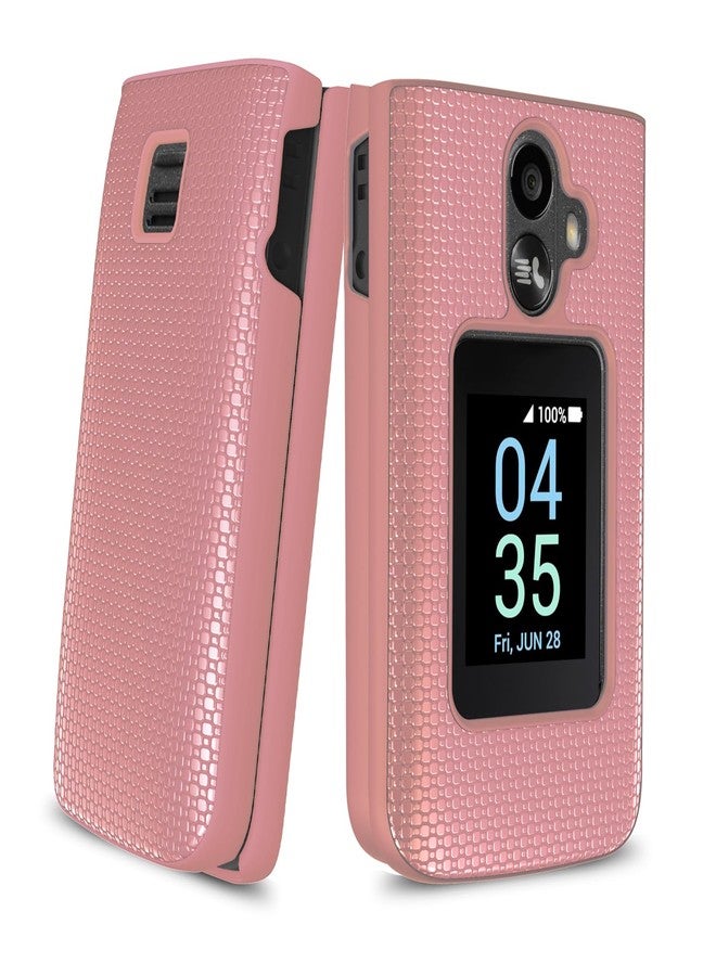 Mocotto for TCL Flip 3 Phone case with Screen Protector Slim Hard Shell Protector Cover for T435 (2024) (TCL Flip 3,Rose Gold) - Image 3