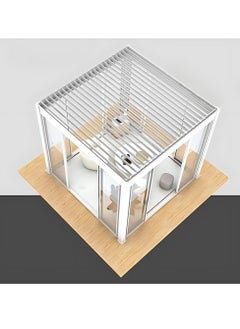 Swin Furniture Shuttered roof aluminum 3x3m gazebo with sliding glass door  - Image 4