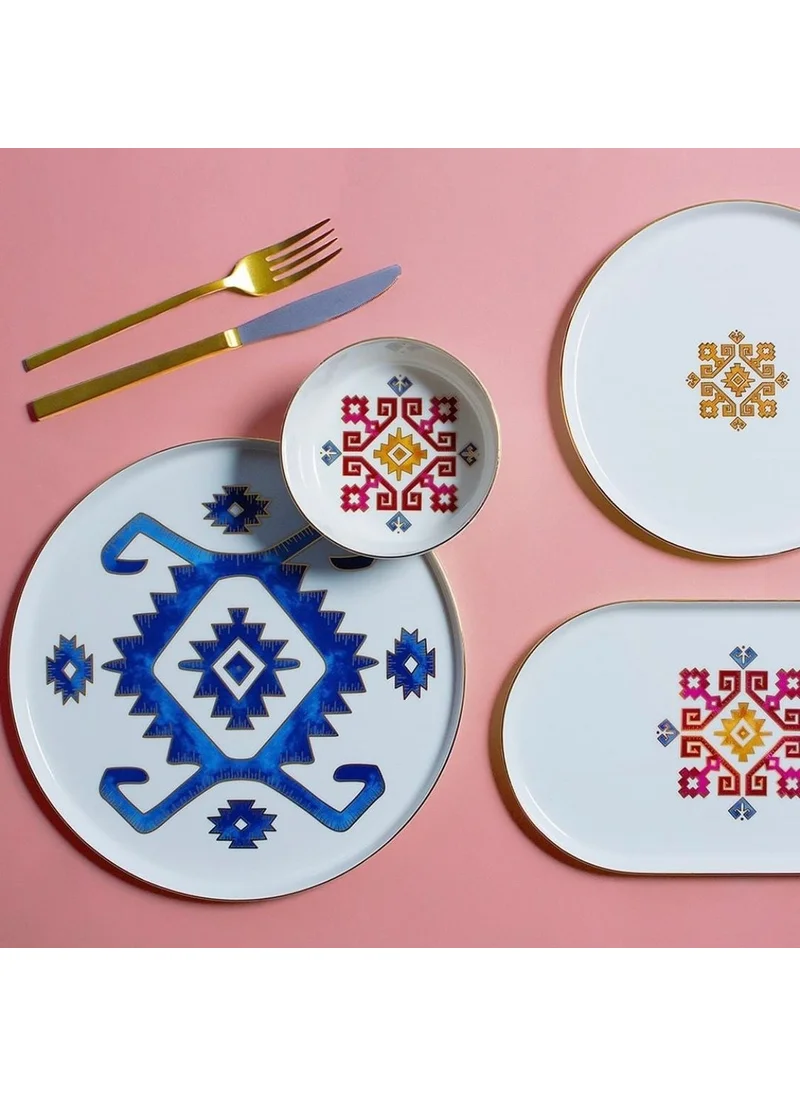 Porland Arabesque Pattern6 Flat Plate 21 cm.