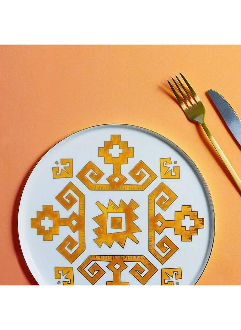 Porland Arabesque Pattern6 Flat Plate 21 cm.