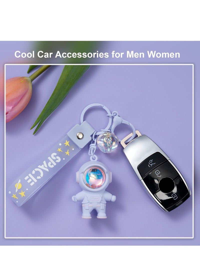 SYOSI Astronaut Keychain Space Keychains with Cartoon Sunset Atmosphere Light Cute Kawaii Anime Cool Keychains for Backpacks Cool and Shiny for Couples Students White-Collar Workers Purple  - Image 5