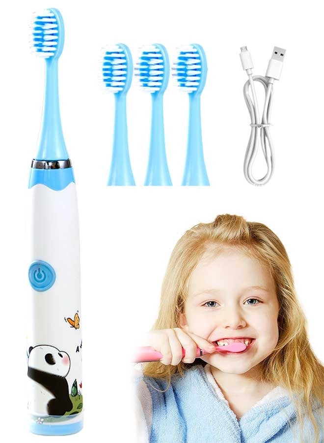 Super ZYouth Kids Sonic Electric Toothbrush, Rechargeable Smart Toothbrush for Children, Boys Girls Age 3-12 with 30s Reminder, 2 Minutes Timer - Image 1