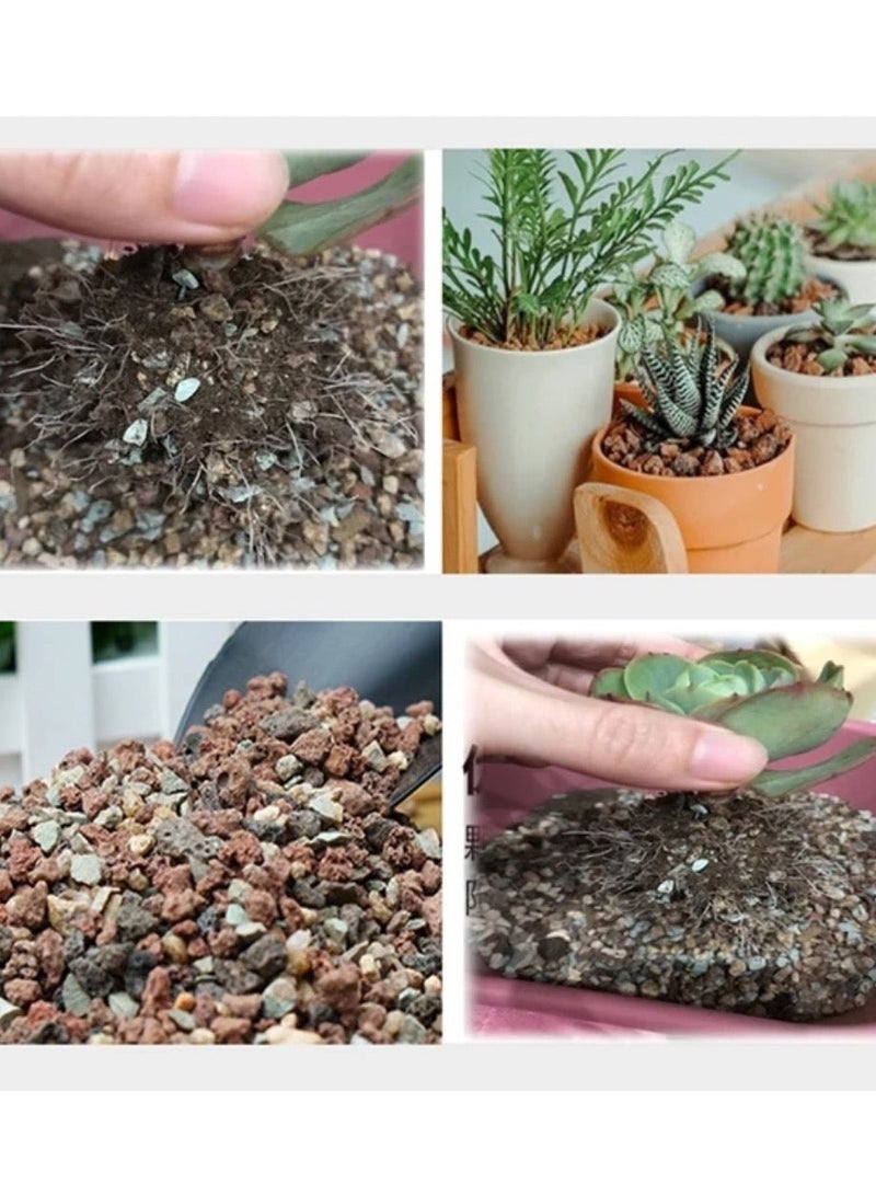 Horticultural grit, Garden stones, Mixture of maifan, zeolite stone, red and black lava stone, pumice stone for Bonsai, Cactus, Succulent and Orchid. 1.6lb - Image 1