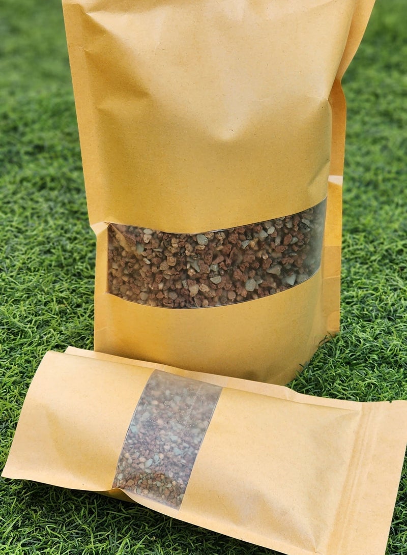 Horticultural grit, Garden stones, Mixture of maifan, zeolite stone, red and black lava stone, pumice stone for Bonsai, Cactus, Succulent and Orchid. 1.6lb - Image 2