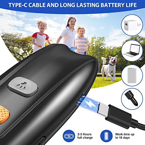 Svtrat Ultrasonic Dog Barking Control Device, Anti Barking Device Barking Silencer with LED Light, 3 Training Modes Dog Bark Deterrent Devices 20ft Range Dog Training & Behavior Aids w/SOS - Image 4