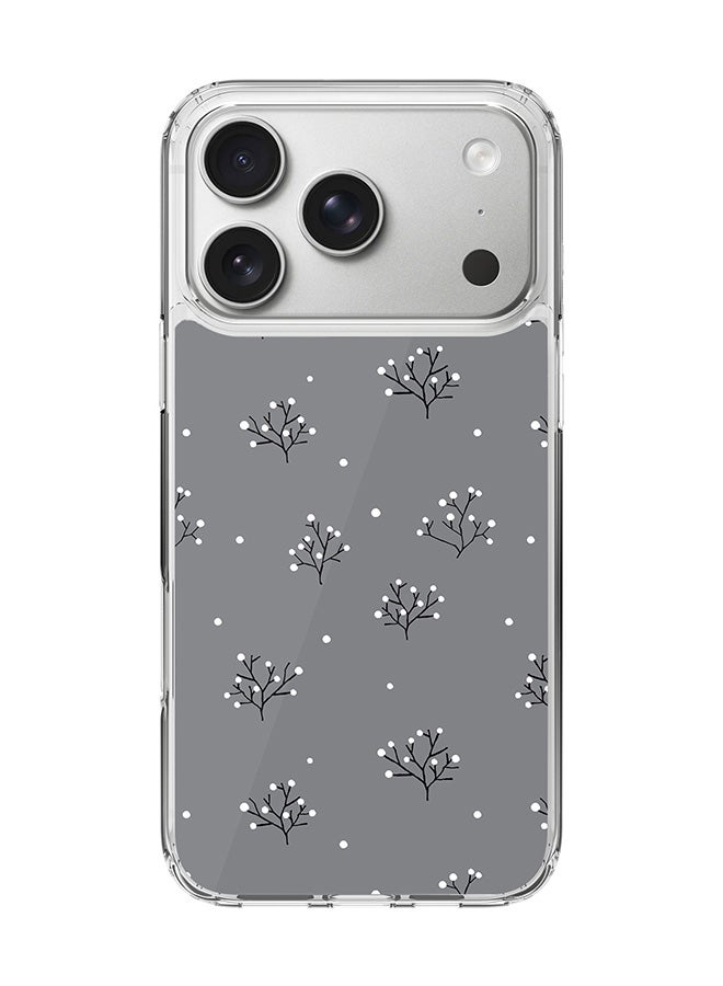 Stylizedd Classic Clear MagSafe Case for iPhone 17 Pro , Hybrid Soft Case Flexible Edges Anti Drop TPU PC Gel Thin Transparent Cover [ Designed for iPhone 17 Pro ] - Winter Splinter Full Print
