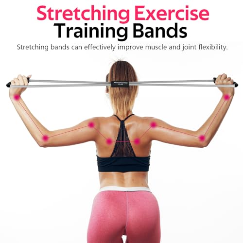 RENRANRING Resistance Bands, Figure 8 Fitness Exercise Bands with Handles - 8 Shaped Resistance Bands of 3 for Arm and Shoulder Stretch, Rope 8 Word Elastic for Women and Men - Image 4