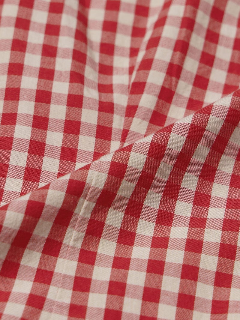 The Souled Store Plaid Shirt: Martini Women and Girls Full Sleeves Button-Down Collar Red Plaid Embroidered Cotton Regular Fit Lightweight Winter-Ready Shirt for Casual Streetwear - Image 5