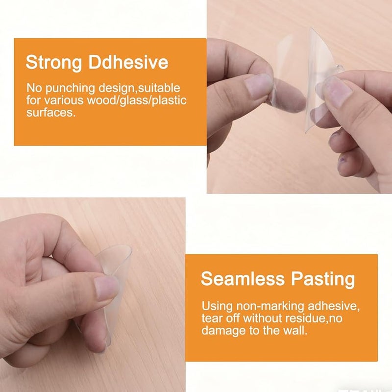 خطافات أكريليك لاصقة متعددة الألوان 16 قطعة على شكل ماسي 6 سم حامل مناشف بدون حفر للأبواب والخزائن - Image 5