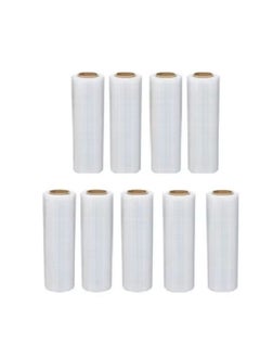 vsell24 Pack of 9PC Stretch Film Wrap 3 KG (400 Core ) Clear Packing with Heavy Duty Household Materials ,Office , Warehouse  - Image 1