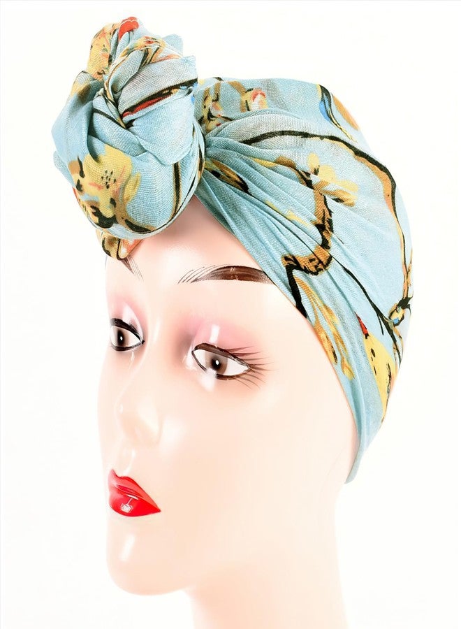 وشاح فيميت النسائي للنساء - وشاح شتوي دافئ وخفيف الوزن بنقشة زهور للرقبة والرأس، مناسب للسفر والحماية من حروق الشمس (النمط 01) - Image 2