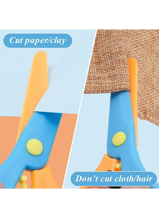 LovesTown - 8 Pcs Plastic Safety Scissors Toddler Safety Scissors Kids Plastic Scissors Toddler Scissors Age 3 For Children Art Supplies - Image 1