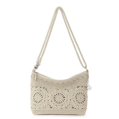 The Sak Lumi Convertible Crossbody Purse - Hand Crochet Women's Handbag for Everyday & Travel, 3-in-1 Small Crossbody Bag With Zipper Closure & Pockets - Natural Medallion - Image 1