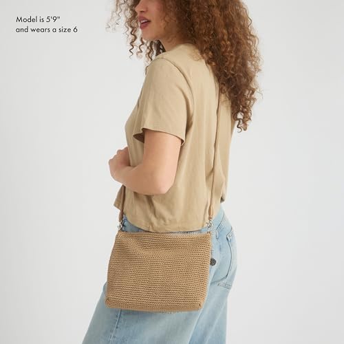 The Sak Lumi Convertible Crossbody Purse - Hand Crochet Women's Handbag for Everyday & Travel, 3-in-1 Small Crossbody Bag With Zipper Closure & Pockets - Natural Medallion - Image 2