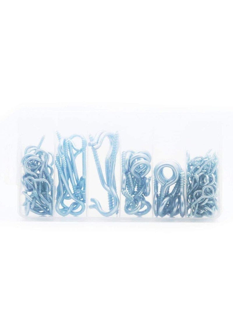 DIY Crafts DIY Crafts CTDIYHI41217 Home Depot Set Silver Zinc Plated Eye Bolt Assortment and Hooks for Hanging Pack of 125  - Image 5