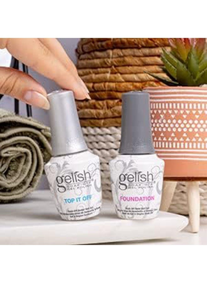 Gelish No Wipe Top and Base Coat Set, Long Lasting Soak Off Gel, UV/LED Drying, High Shine Finish and No Chips, Nail Polish Kit, 15mL Each - Image 3