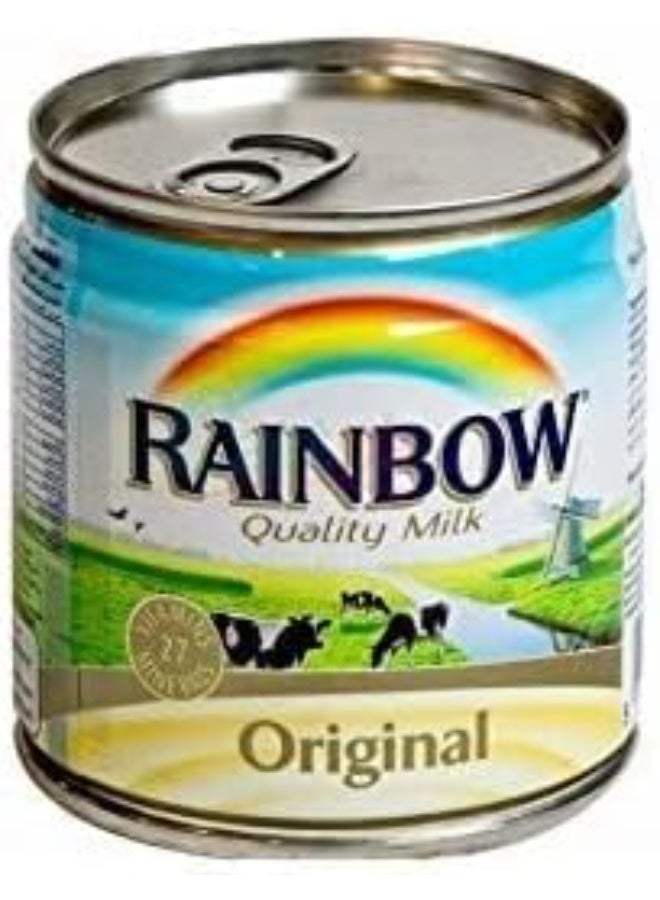 Rainbow Evaporated Milk Original 160ml – Bulk Pack of 48 Cans | Rich & Creamy Taste - Image 1