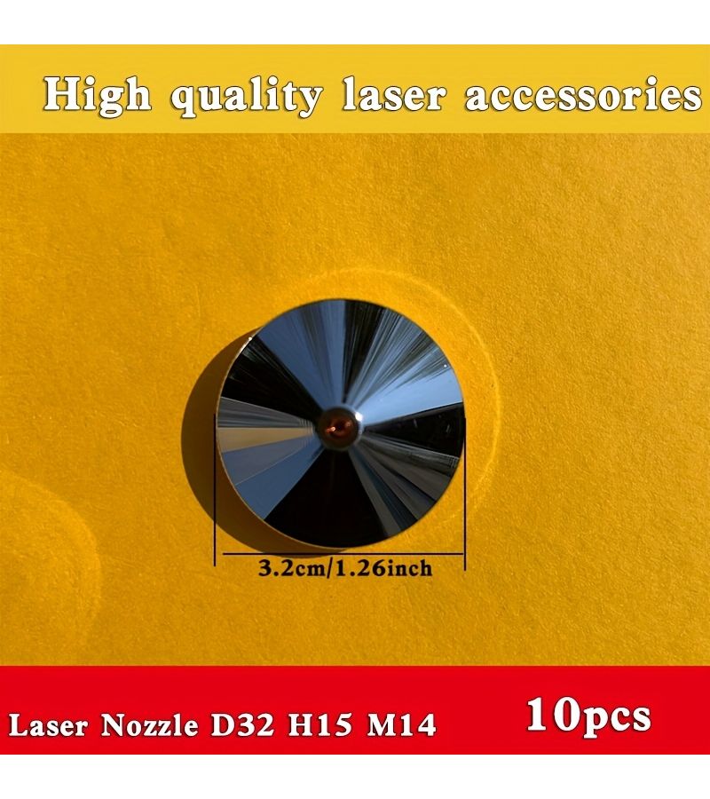 10 Pcs Industrial Laser Nozzle Double Layer 3 0mm Caliber 32mm Dia For Fiber Laser Cutting Machines - Image 2