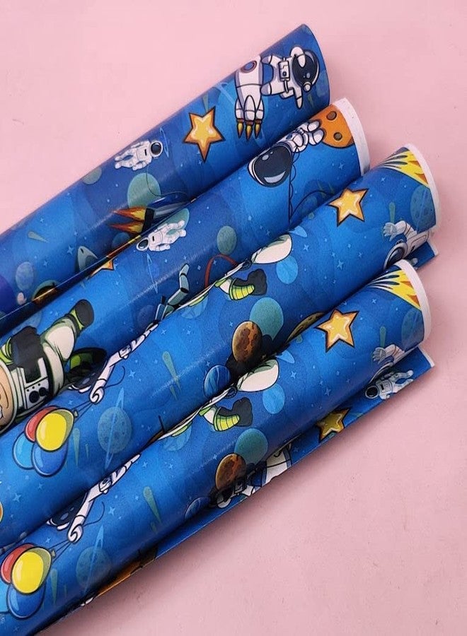 تارا13 ورق تغليف هدايا بتصميم فضائي من تيرا 13، لفة ورق تغليف هدايا، ورق تغليف هدايا، مواد تغليف هدايا، أوراق لصنع أكياس ورقية، ورق تغليف هدايا كبير (5 قطع) - Image 3