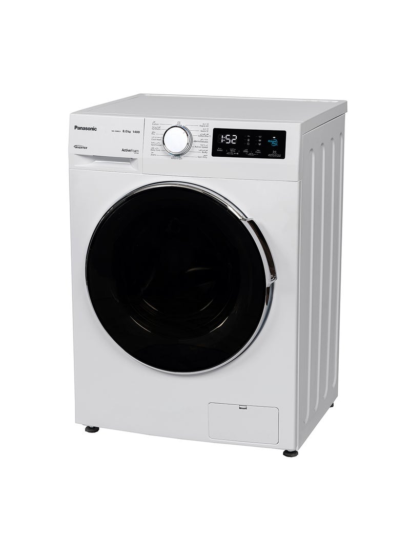 Panasonic 8kg Front Load Washing Machine 1400 RPM, Abaya wash by ABAYA/Delicates, Active Foam by Active Speed, Inverter technology, Pause & Add NA-16MG1WAE White - Image 4