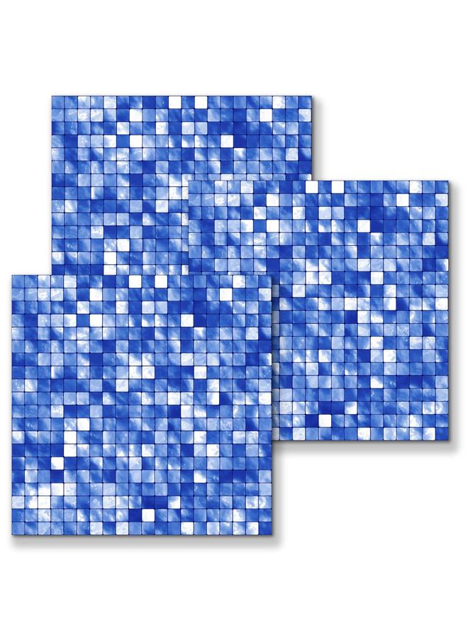 Bluejw 10 Pieces Tile Sticker Fashion Mosaic Tile Stickers Kitchen Waterproof Removable Wall Stickers Bedroom Floor Stickers - Image 1