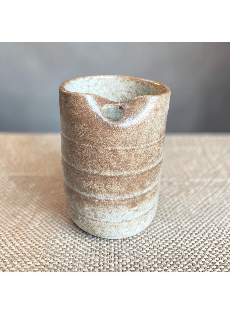 color zone pottery A distinctive and uniquely designed 200ml iced coffee mug; microwave-safe and handcrafted from pottery and ceramic. - Image 3