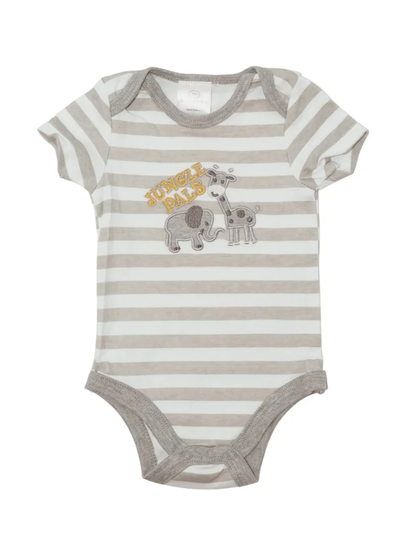 Bambimici Bambimici Animal Jungle Print Short Sleeve with Pyjama 3-Piece