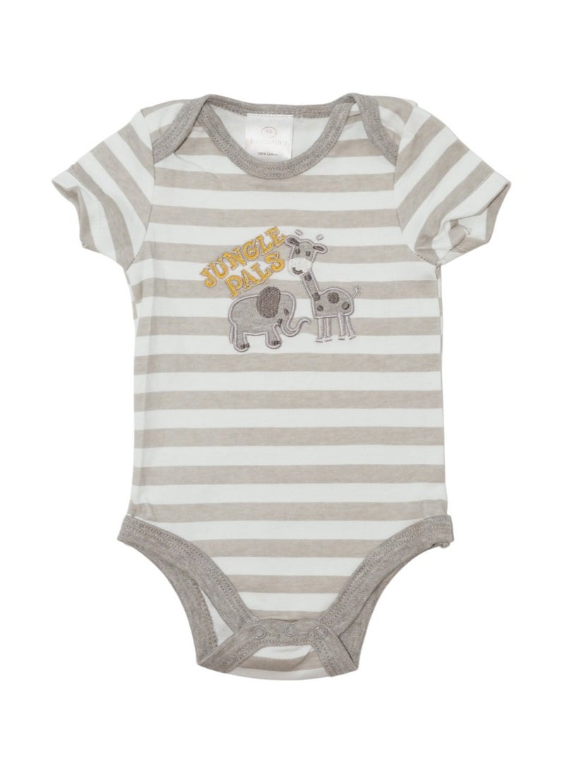 Bambimici - Bambimici Animal Jungle Print Short Sleeve with Pyjama 3-Piece - Image 1