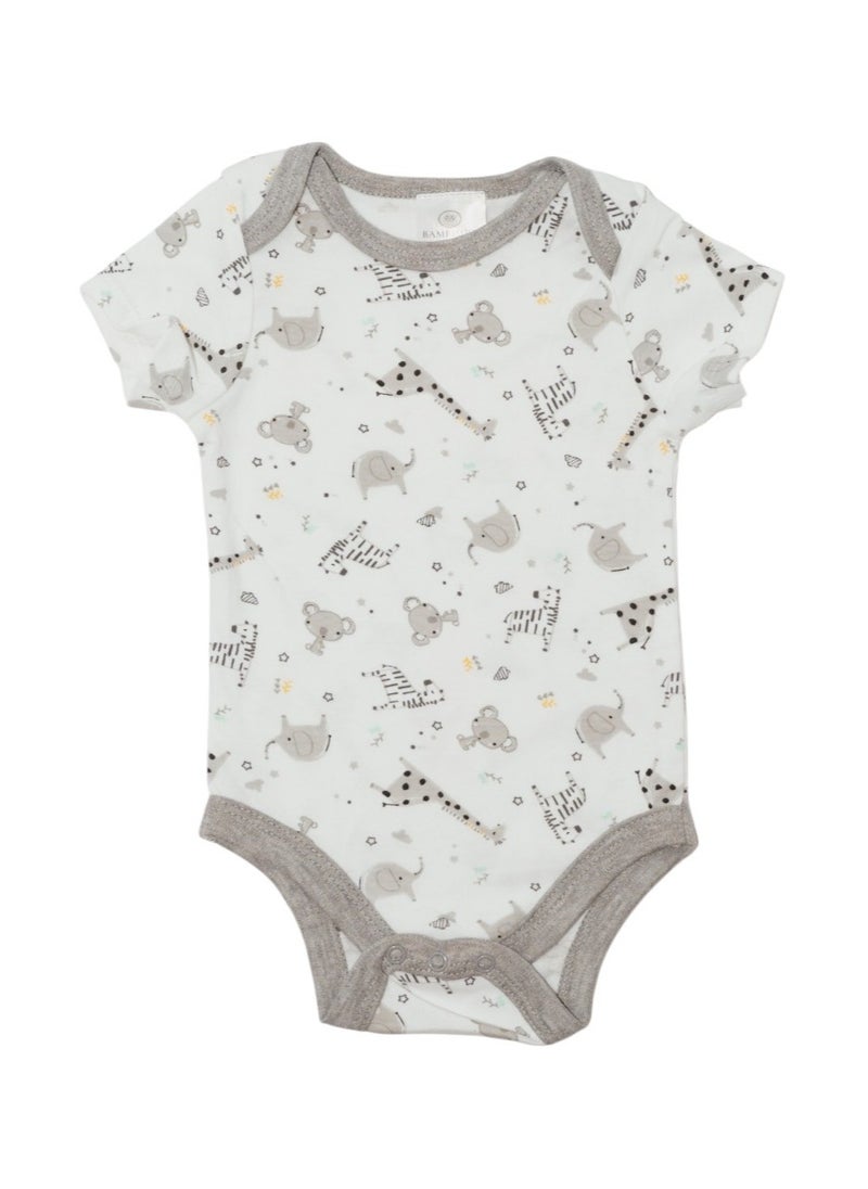 Bambimici - Bambimici Animal Jungle Print Short Sleeve with Pyjama 3-Piece - Image 1