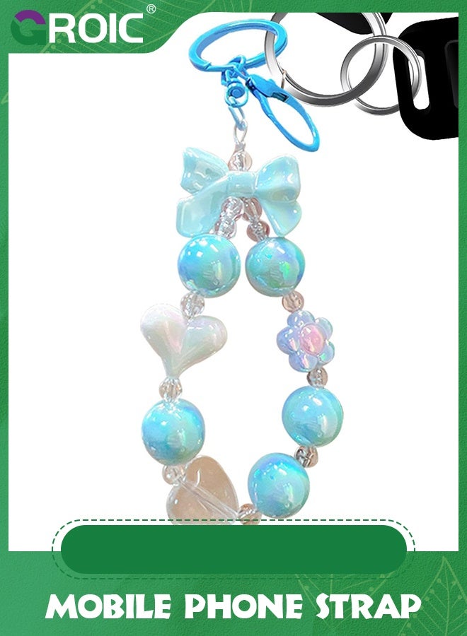 GROIC Keychain Wristlet Floral | Key Ring Bracelet | Mobile Phone Strap Wristlet Keychain Key Ring Bracelet for Women Bangle Key Chain Holder for Purse Backpack  - Image 5