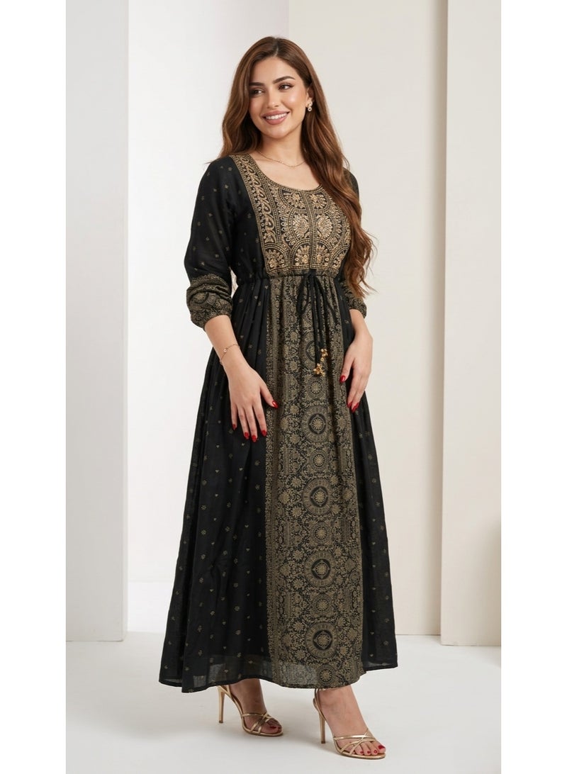 Embroidered women's jalabiyas, women's jalabiyas, luxurious jalabiyas, 2026 dresses, evening jalabiyas in large and small sizes, Moroccan kaftans, oriental Eid dresses, Emirati abayas for women, gifts, draa'a dresses for Eid, Gulf shirts, Moroccan women's shirts, gifts, abayas, Kuwaiti jalabiyas - Image 4