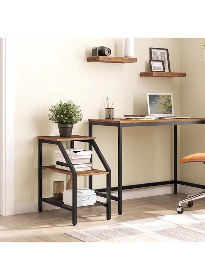 Vinchi Furniture Black Side Table With Rust-Resistant Electrostatic Coating And Mdf Surface  - Image 3