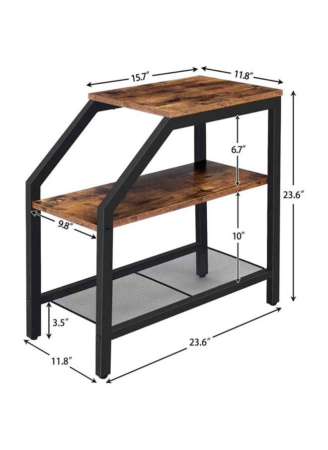 Vinchi Furniture Black Side Table With Rust-Resistant Electrostatic Coating And Mdf Surface  - Image 5
