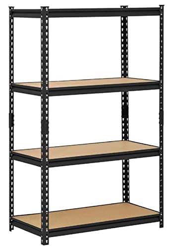 Ash  Roh Ash & Roh Metal Organizer Rack with Powder Coated Wooden Frame Adjustable, Heavy Duty Storage Shelving Rack for Multiple Uses. (4 Sections) Height 4.6 ft | Length 2 ft | Dimension 1ft - Image 1
