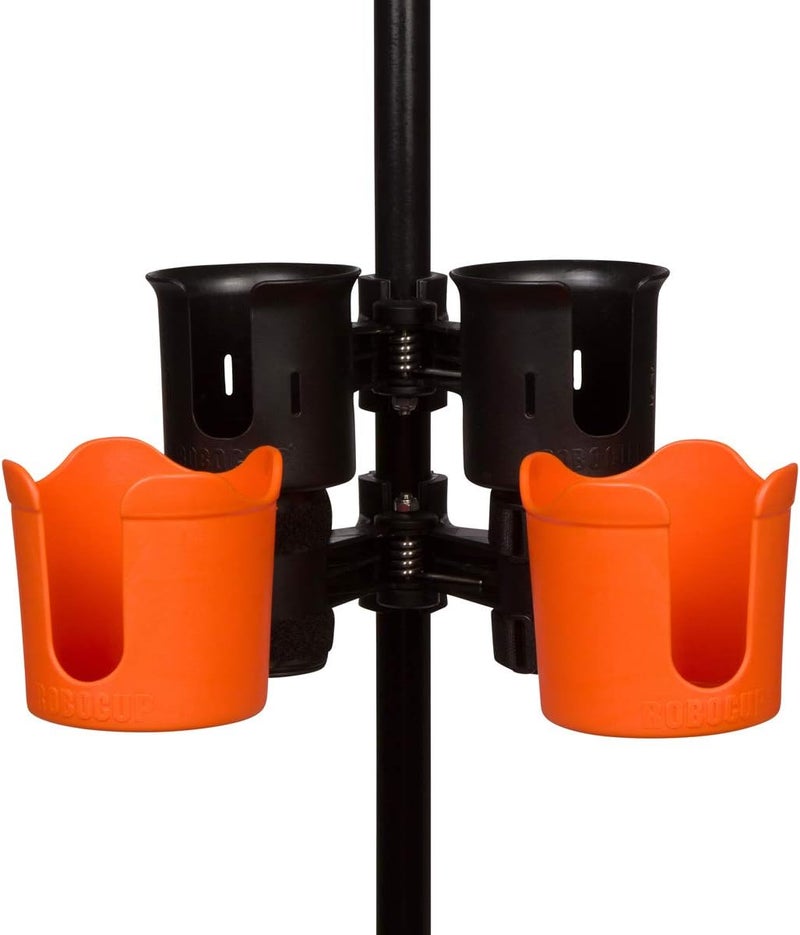ROBOCUP Plus, (Orange), Add-On Accessory XL Extension Cup Holder, Larger Drink Capacity, Perfect for Boats, Golf Carts, Walkers, Wheelchairs and Work. Made in USA (Includes 1) - Image 3