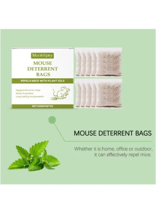 MOONSPRY MOONSPRY Mouse Repellent Bag Peppermint Oil Household Repellent Plant Essential Oil Indoor Repellent Rodents 100g (10g*10)  - Image 3