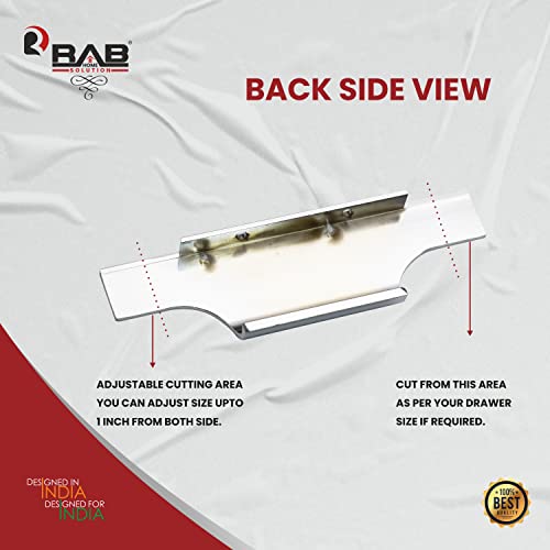 RAB Handle Aluminum Kitchen and Office Drawer/Cabinet/Door/Wardrobe Profile Handle(Code:- Hand F 121, Finish:- CP, Size:- 26") - Image 5