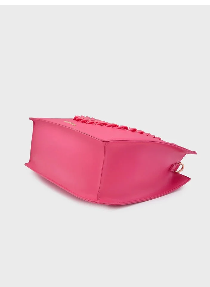 CAPRESE Caprese Roxana Tote Bag, Medium-Pink | Stylish Handbag for Women | Spacious, Versatile Office & Daily Essentials Tote | Top Zip Closure