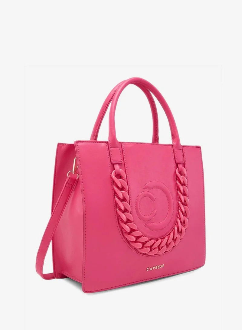 CAPRESE Caprese Roxana Tote Bag, Medium-Pink | Stylish Handbag for Women | Spacious, Versatile Office & Daily Essentials Tote | Top Zip Closure