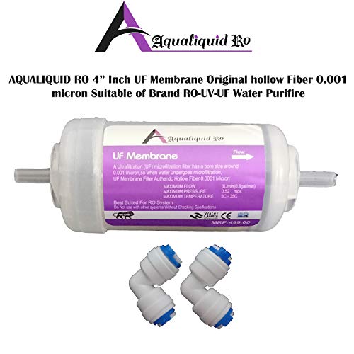 AQUALIQUID RO 4 inch UF Membrane Hollow Fiber 0.001 Micron 2 Piece Push Fit Elbow for RO Water Purifiers - Image 2