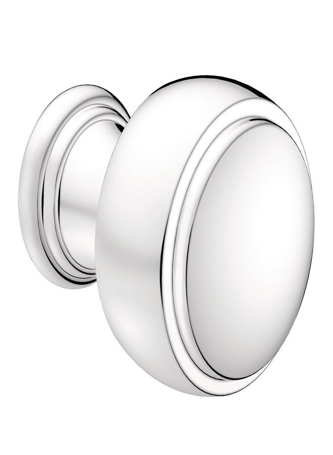 Moen Weymouth Chrome 1.32" Brass Cabinet or Drawer Knob, YB8405CH - Image 1