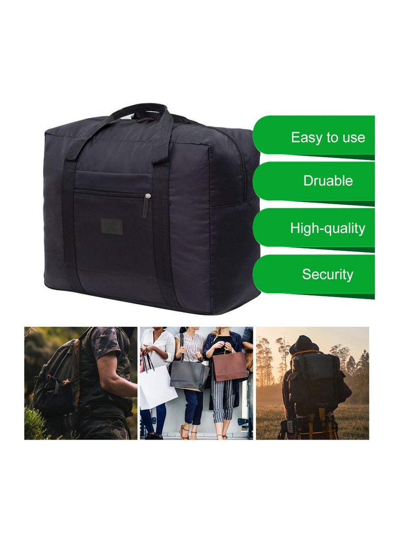 GGOOT Waterproof Travel Storage Bag Home Clothes Clothes Quilt Blanket Storage Bag Travel Luggage Organizer Bag, Black - Image 4