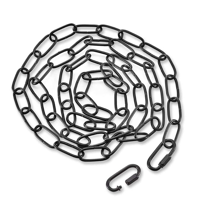 PEESIN PEESIN 6 Feet Chandelier Chain Black Chain for Hanging Hanging Chain Extension with Connection Lock Black Chain Replacement for Chandelier Plant 50 BL 